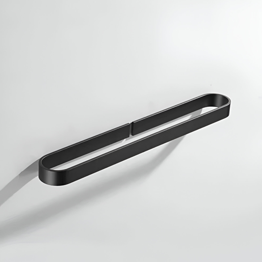 U-Form Handdukshållare - Rostfritt Aluminium, Svart, (30/40/50cm) Handdukstänger