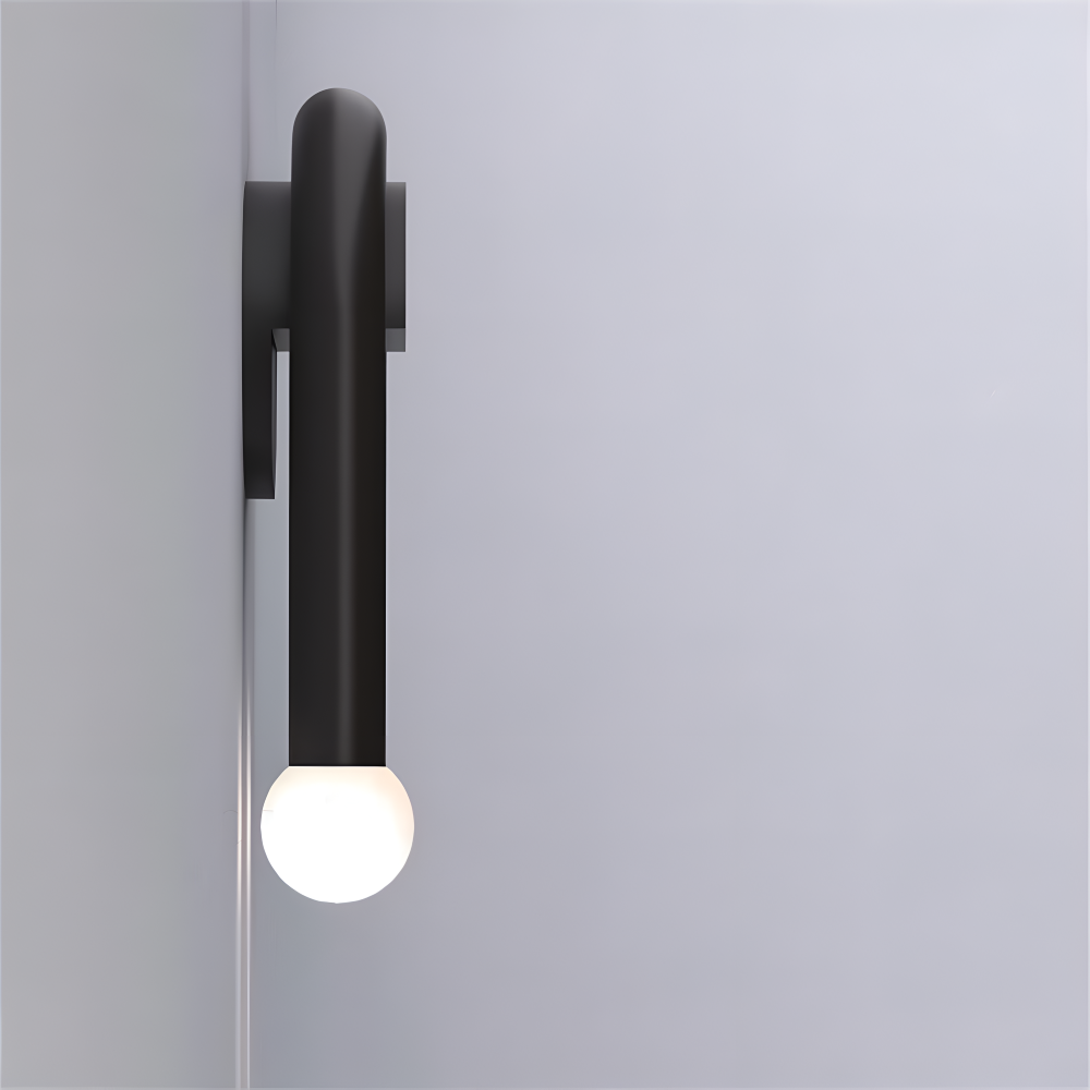 UDrop Vägglampa - Svart Metallbåge Vägglampa - Konstnärlig Vägglampdesign - Dubbel Vägglampa LED