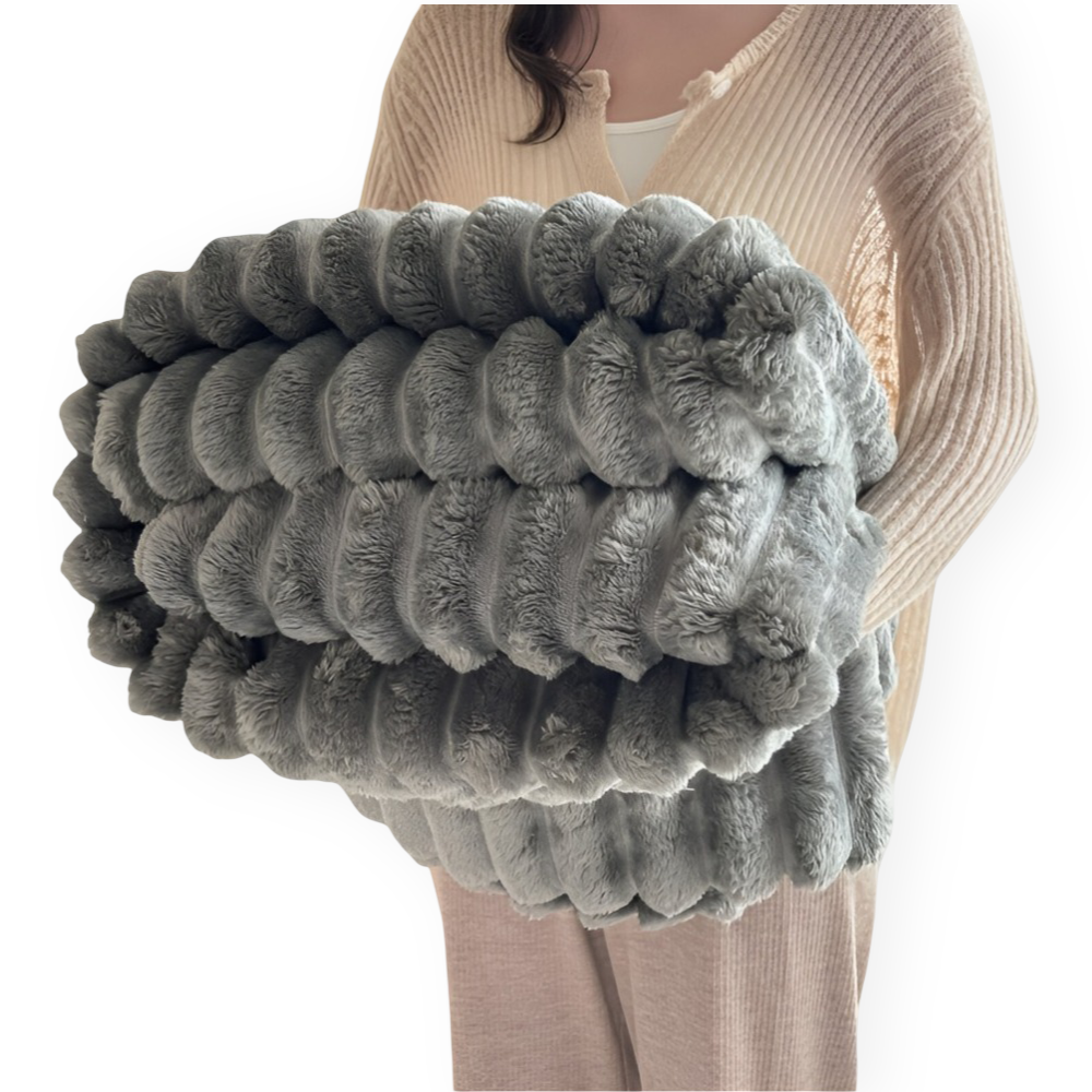 Ultra-mjuk Fleece-Kosheldecke med Elastiska Ränder - Mångsidig filt för Vardagsrum, Sovrum och Resor