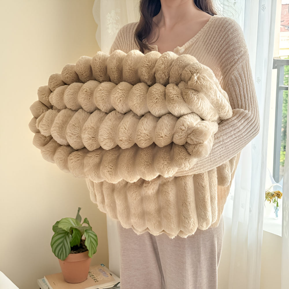 Ultra-mjuk Fleece-Kosheldecke med Elastiska Ränder - Mångsidig filt för Vardagsrum, Sovrum och Resor