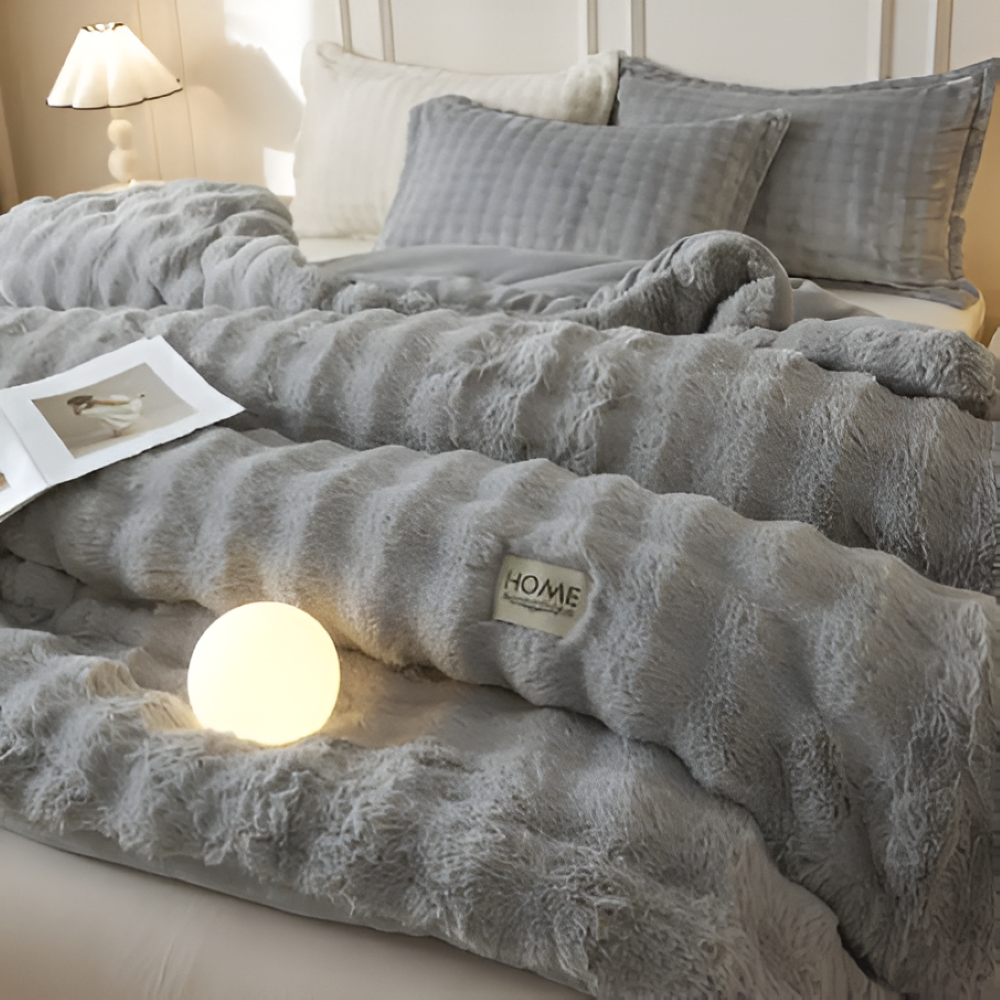 Ultra Mysig Mjölk Fleece TĂ€cke - LĂ€tt PlyschtĂ€cke för Ă
ret Rund Komfort