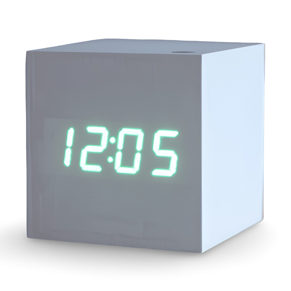 Digital LED Väckarklocka - Kubklocka - Träklocka