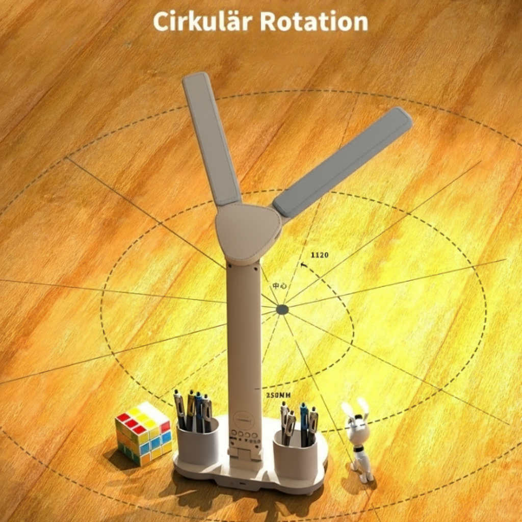 Mångsidig Dubbelhuvud LED Skrivbordslampa med Touchkontroll - Fällbar USB-driven Bordslampa