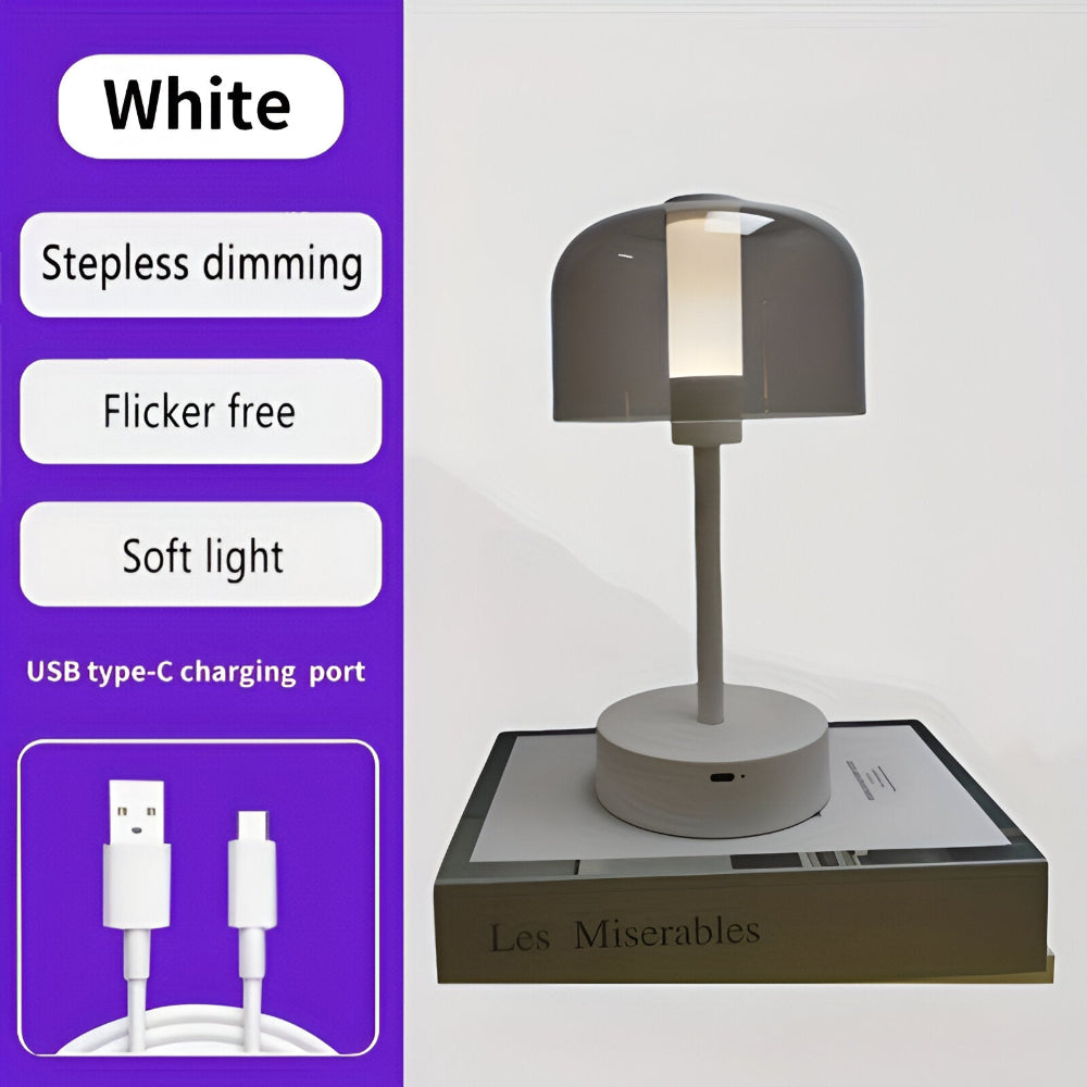 Mångsidig Touch Sensitive LED Nattdukslamp med Metallbas och Akrylskärm - USB-laddning och justerbara färgtemperaturer Bordslampa