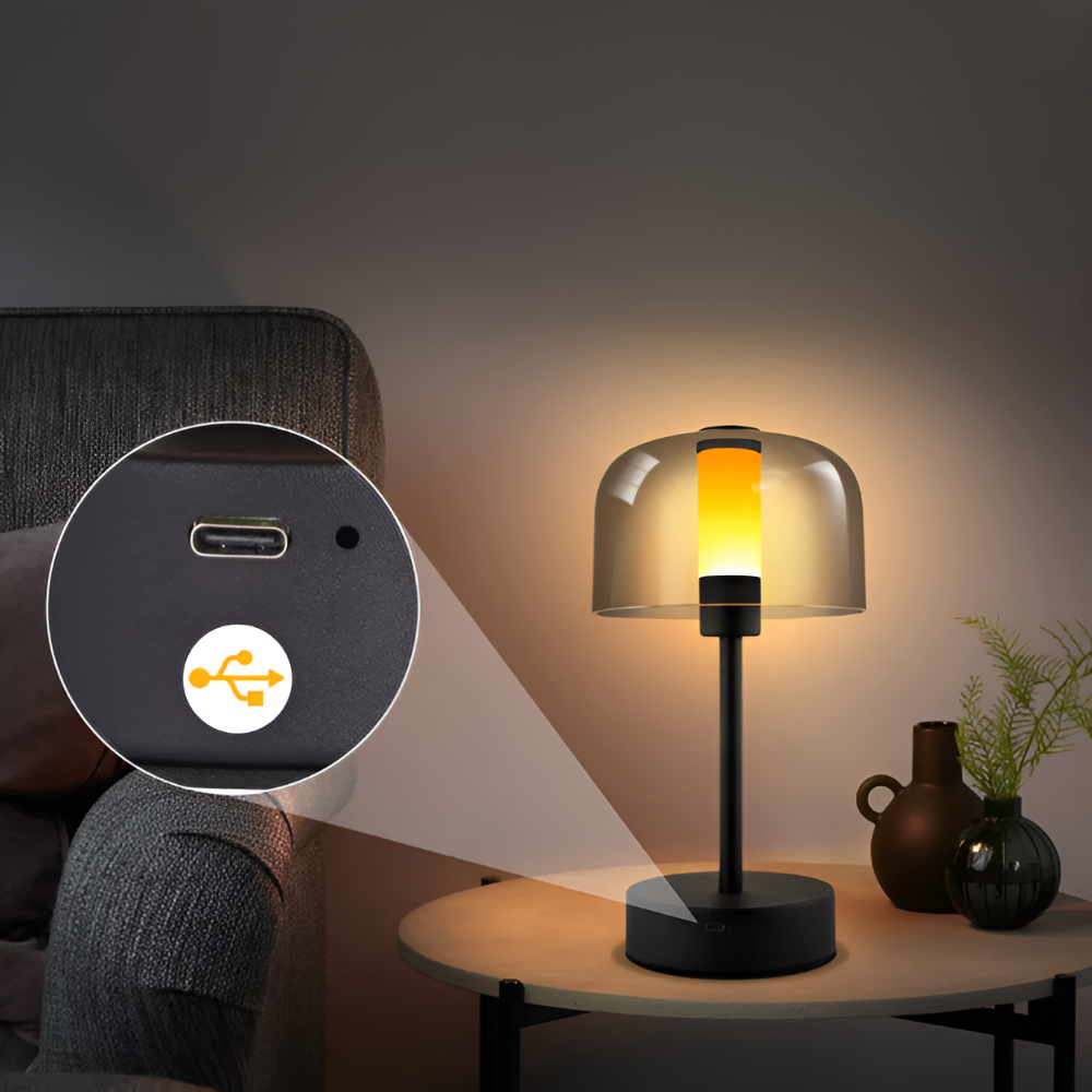 Mångsidig Touch Sensitive LED Nattdukslamp med Metallbas och Akrylskärm - USB-laddning och justerbara färgtemperaturer Bordslampa