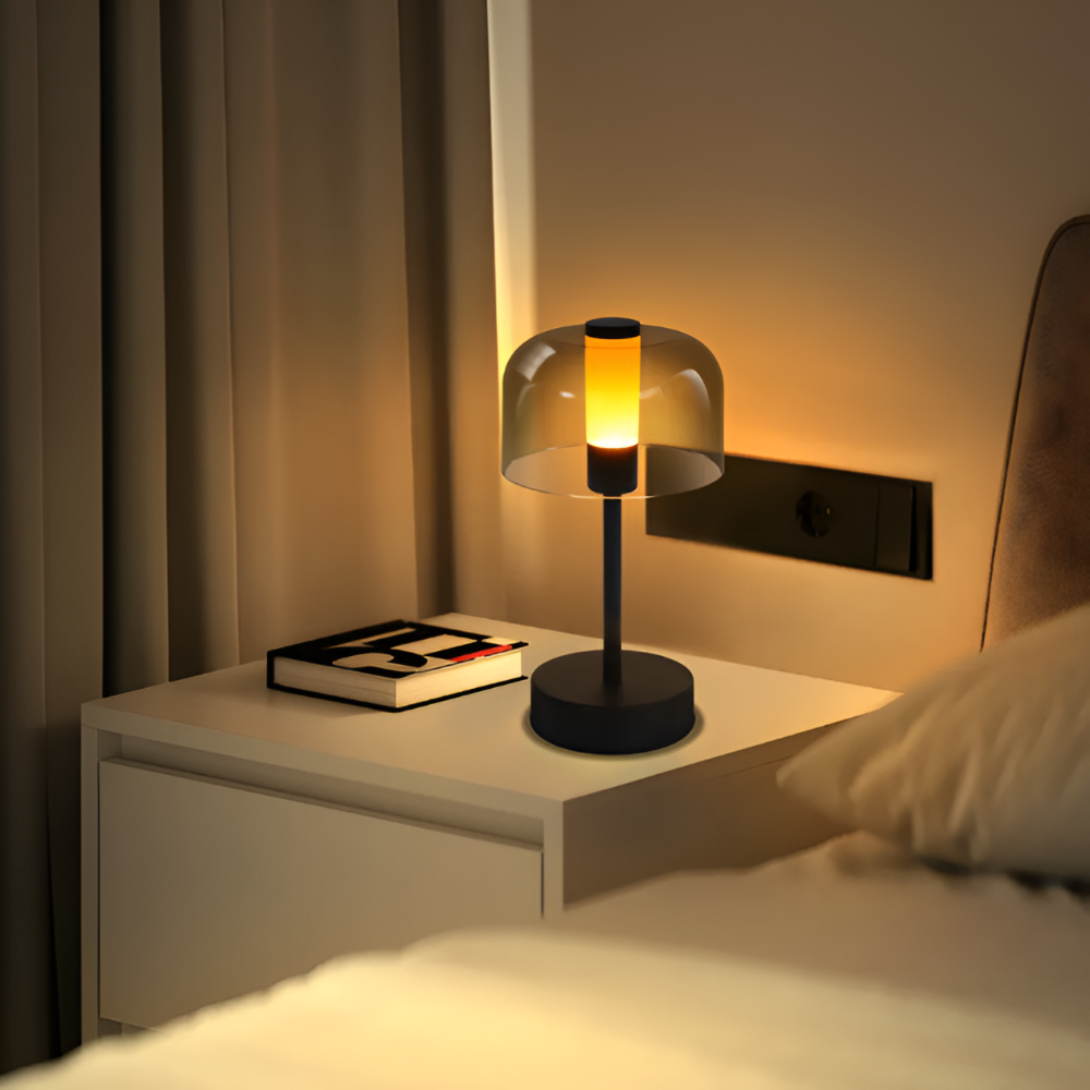 Mångsidig Touch Sensitive LED Nattdukslamp med Metallbas och Akrylskärm - USB-laddning och justerbara färgtemperaturer Bordslampa