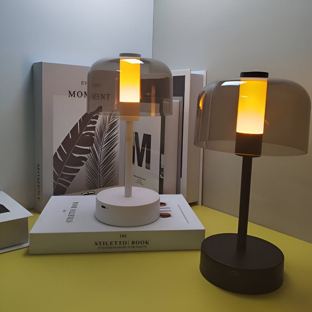 Mångsidig Touch Sensitive LED Nattdukslamp med Metallbas och Akrylskärm - USB-laddning och justerbara färgtemperaturer Bordslampa