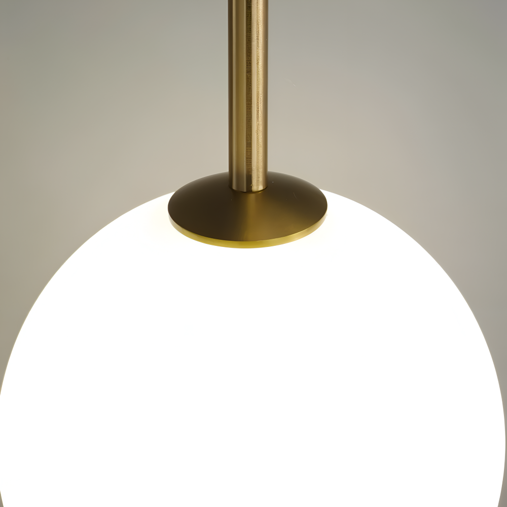 VertiGlobe Pendellampa - Vertikalt Snöre med Matt Glaskula Design Hänglampa