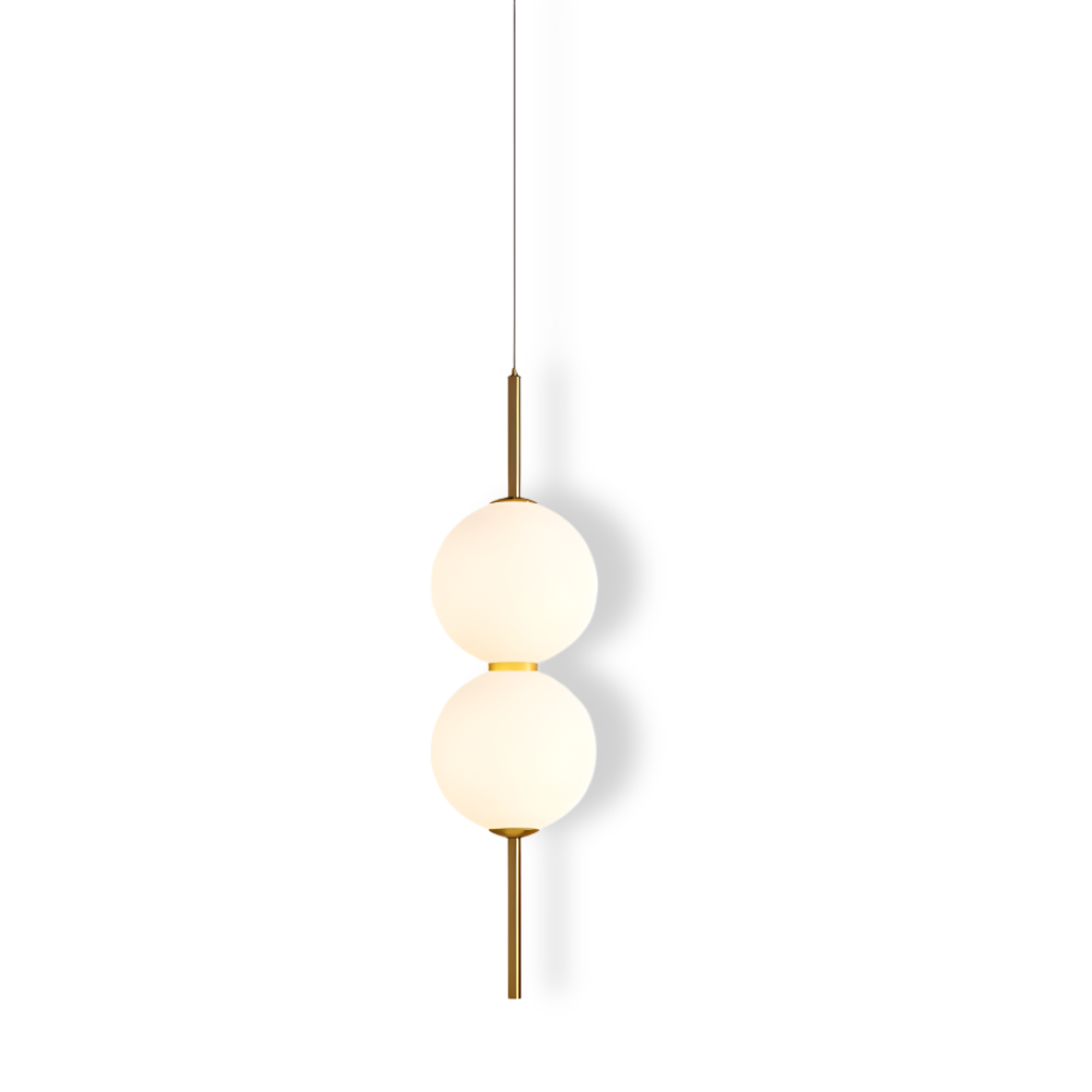 VertiGlobe Pendellampa - Vertikalt Snöre med Matt Glaskula Design Hänglampa