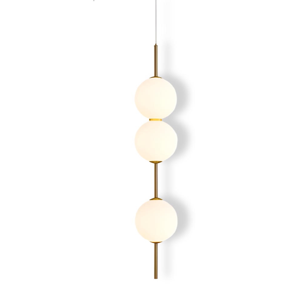 VertiGlobe Pendellampa - Vertikalt Snöre med Matt Glaskula Design Hänglampa