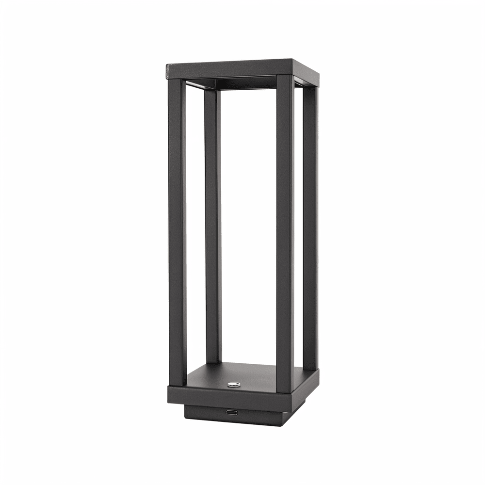 VerticaBeam - 3D-Rektangulär Svart LED-Bordslampa