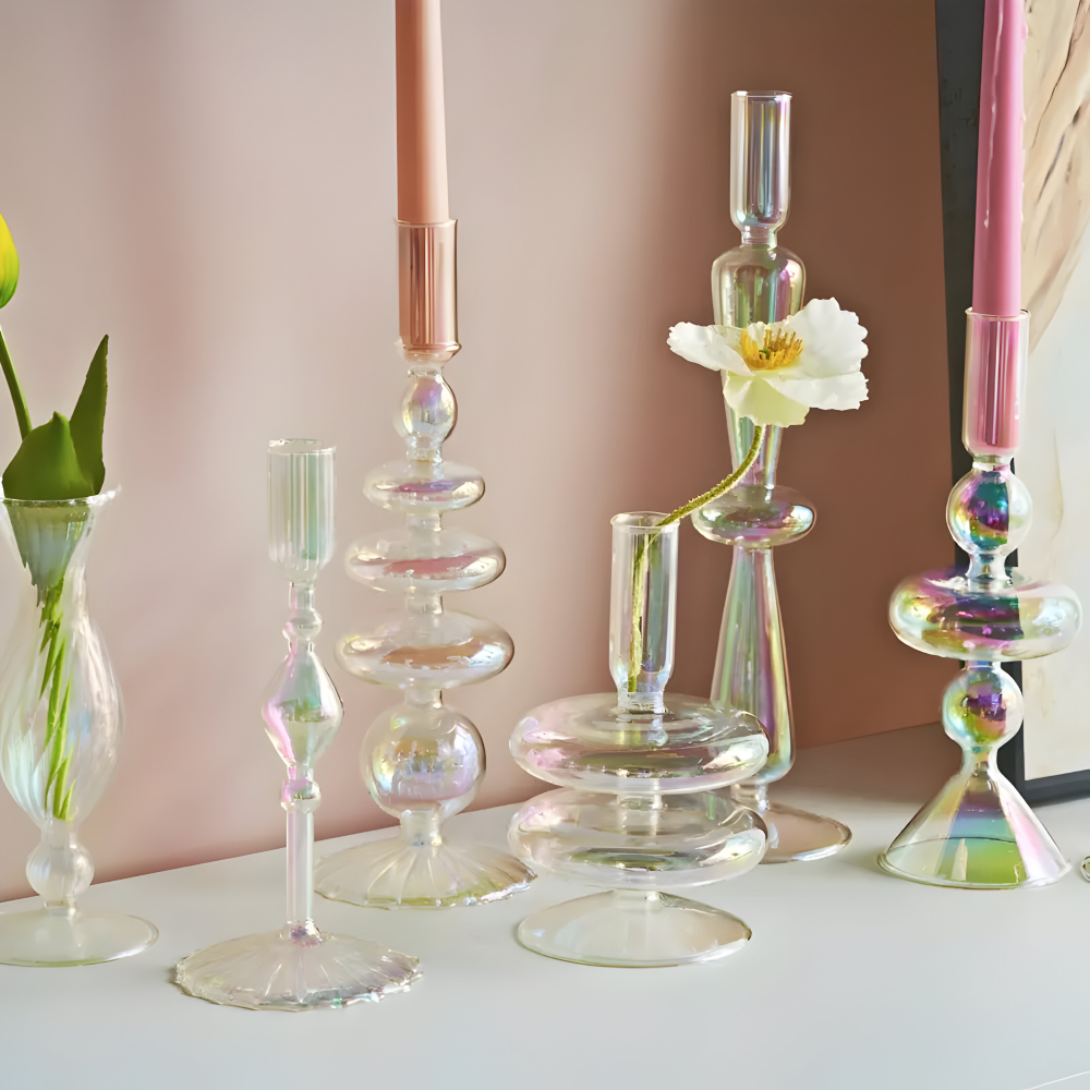 Levande Konstglas Ljusstake för Inredning