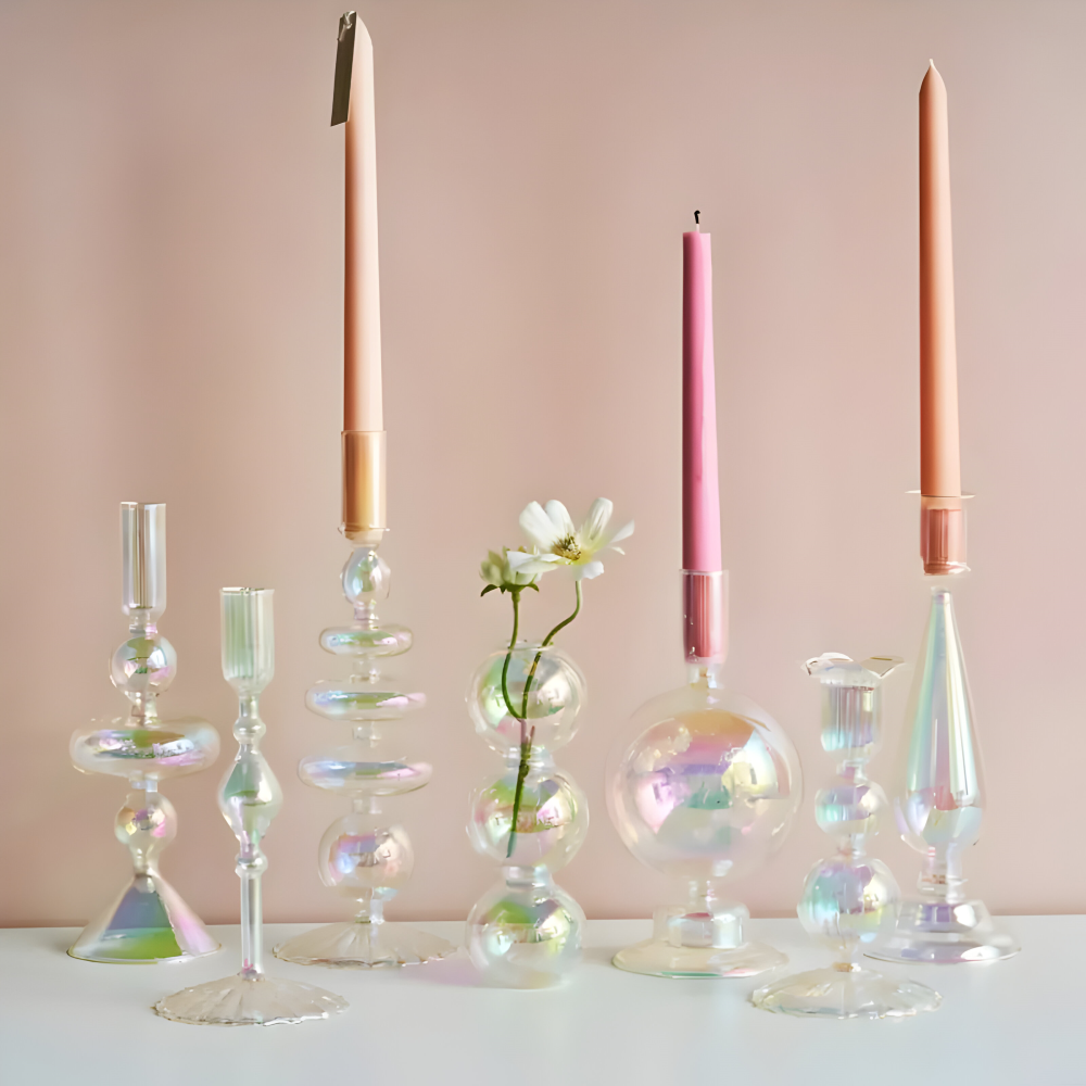 Levande Konstglas Ljusstake för Inredning
