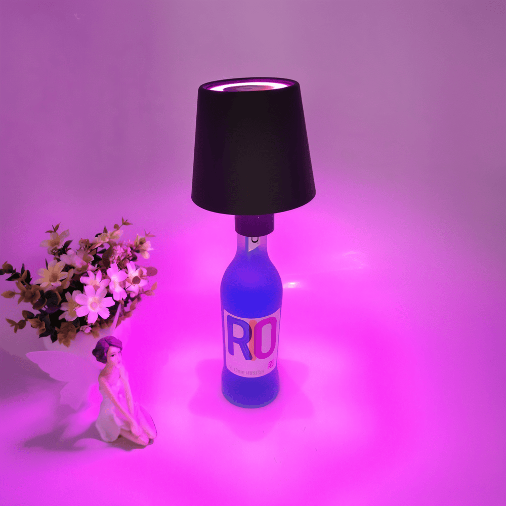 VinoGlint Bordslampa-Portabel Dimbar Vinflasklampa