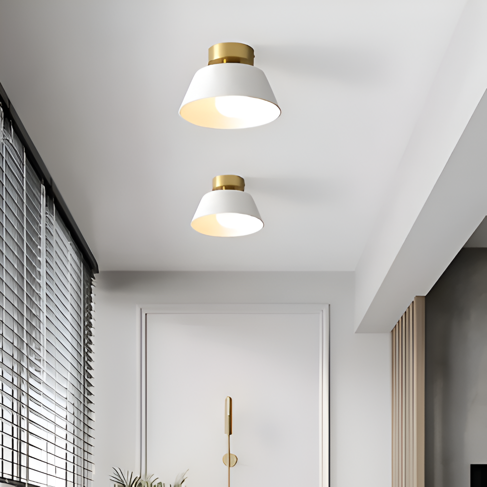 VintaFlash Taklampa - Metallic Retro Svart & Vit LED Taklampa