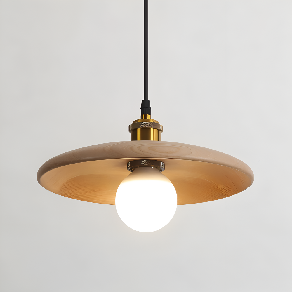 WooDisk Pendellampa - Underkopplampa - Hänglampa i Trä