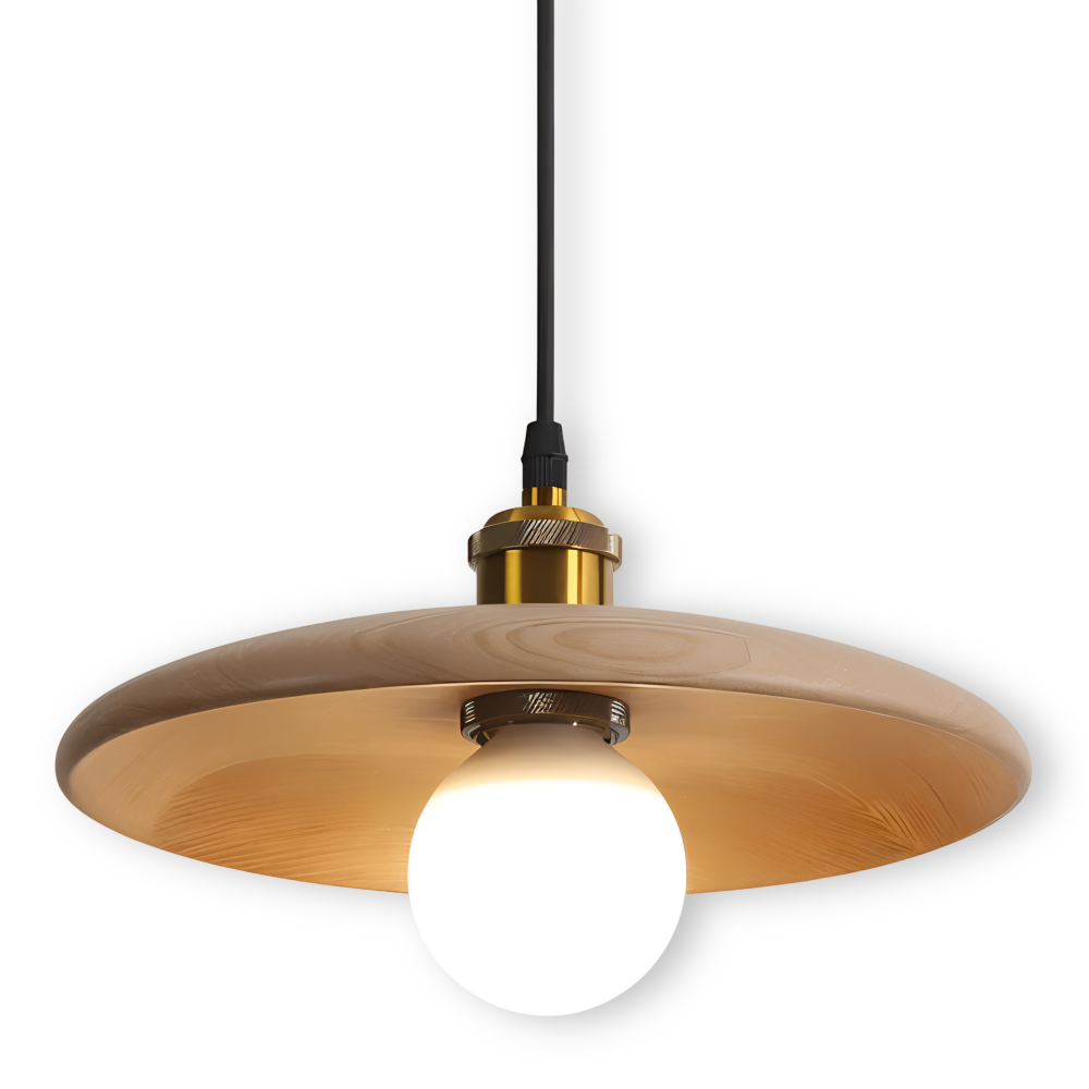 WooDisk Pendellampa - Underkopplampa - Hänglampa i Trä