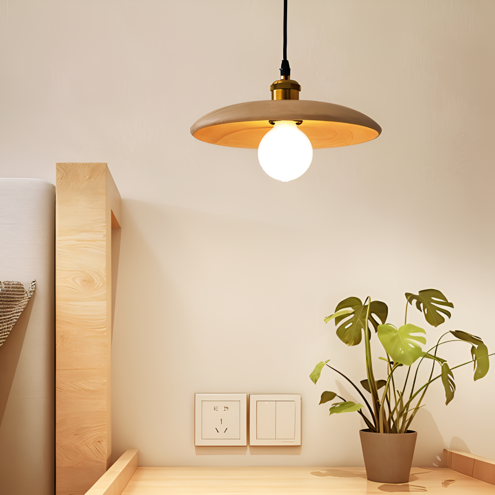WooDisk Pendellampa - Underkopplampa - Hänglampa i Trä