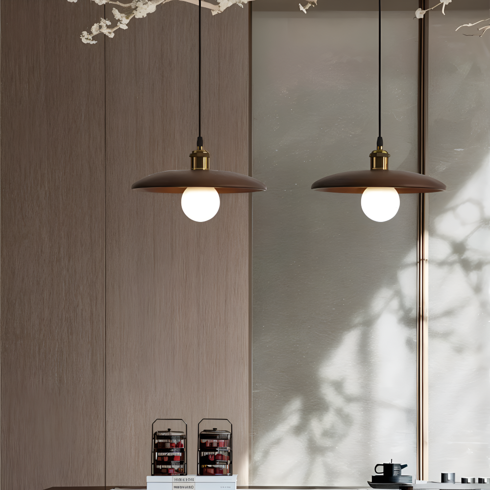WooDisk Pendellampa - Underkopplampa - Hänglampa i Trä