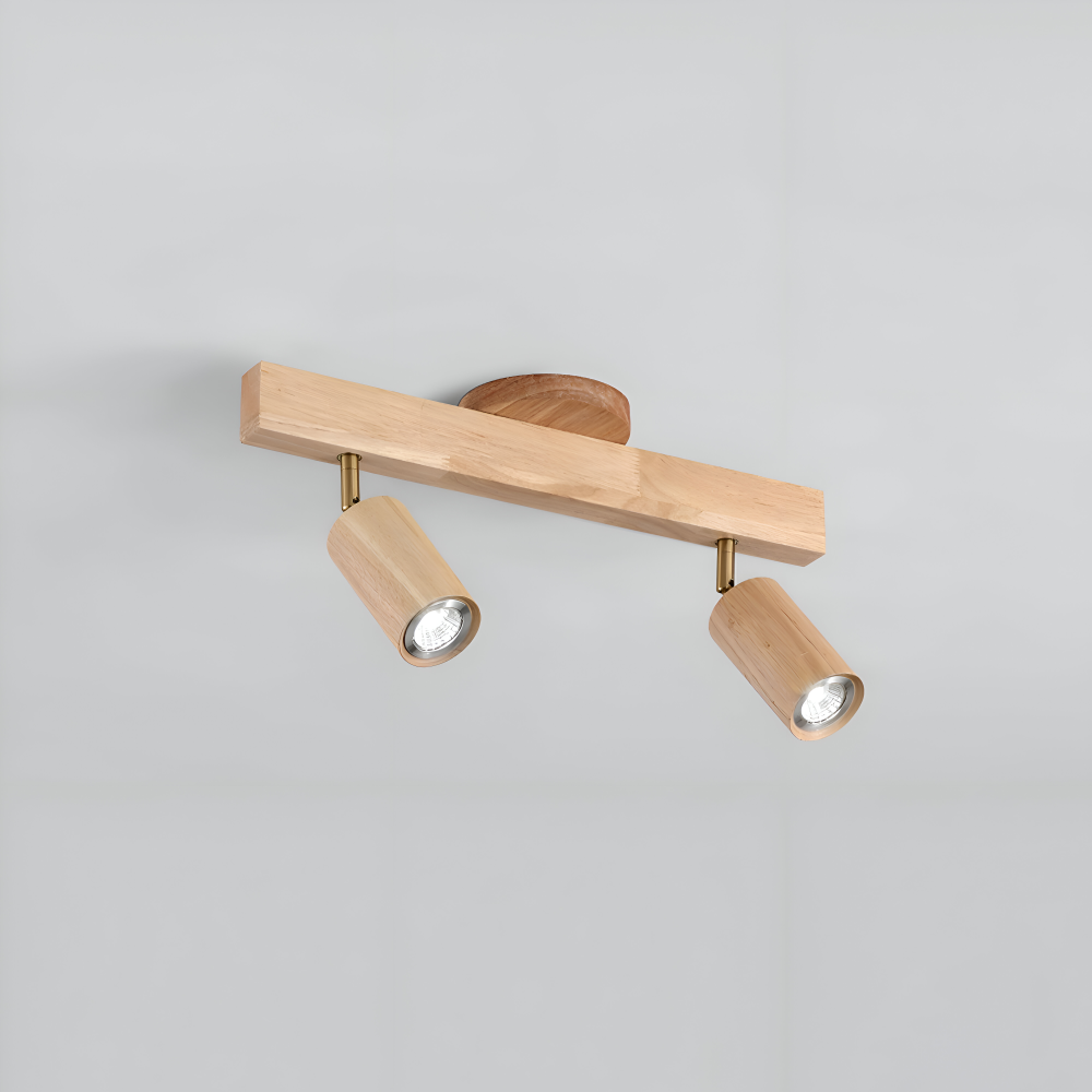 Woodsy Taklampa - Cylindrisk Träspotlight - Justerbar LED Belysning