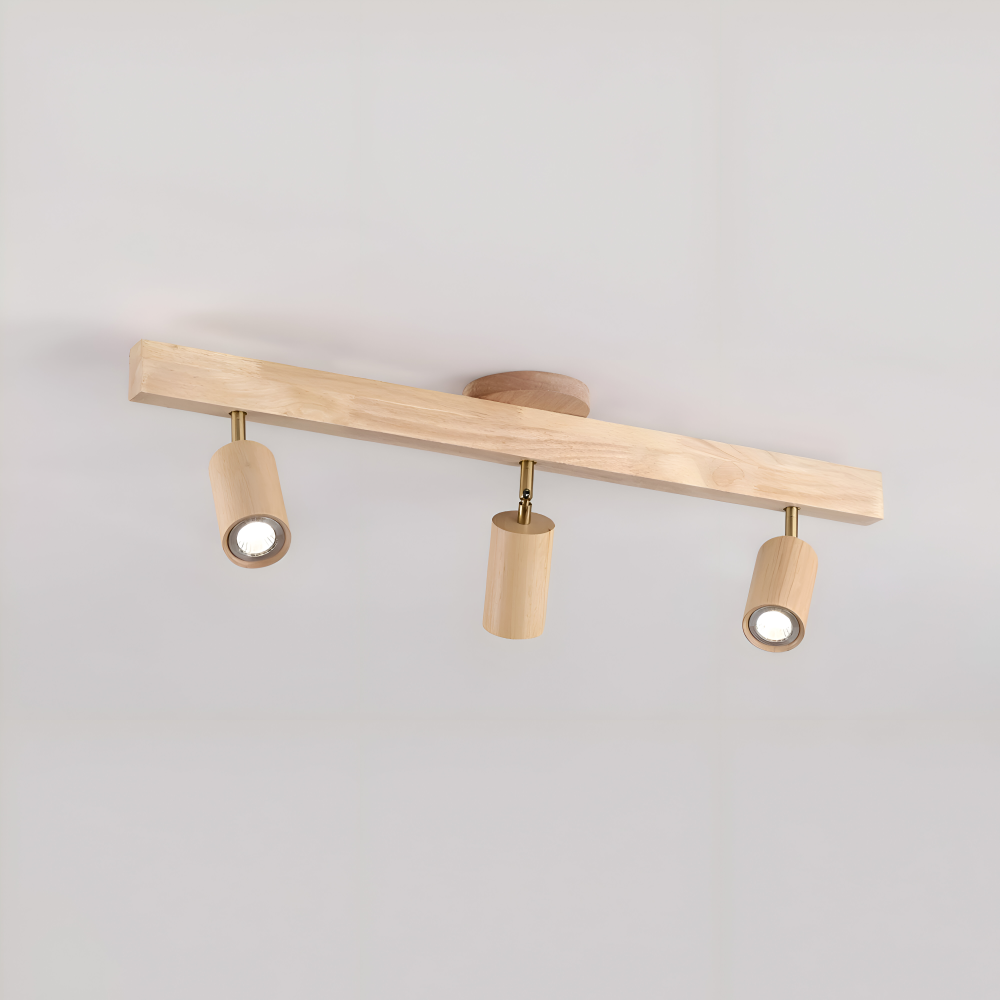 Woodsy Taklampa - Cylindrisk Träspotlight - Justerbar LED Belysning