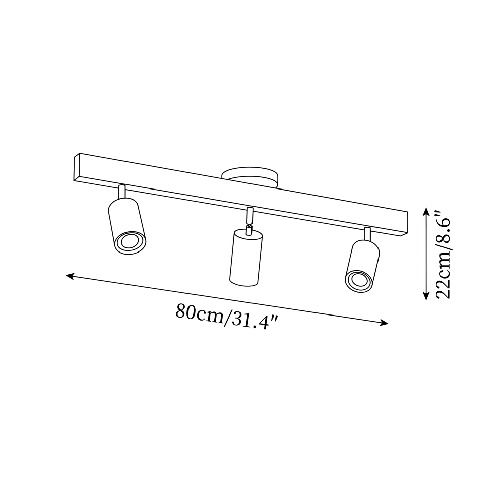 Woodsy Taklampa - Cylindrisk Träspotlight - Justerbar LED Belysning