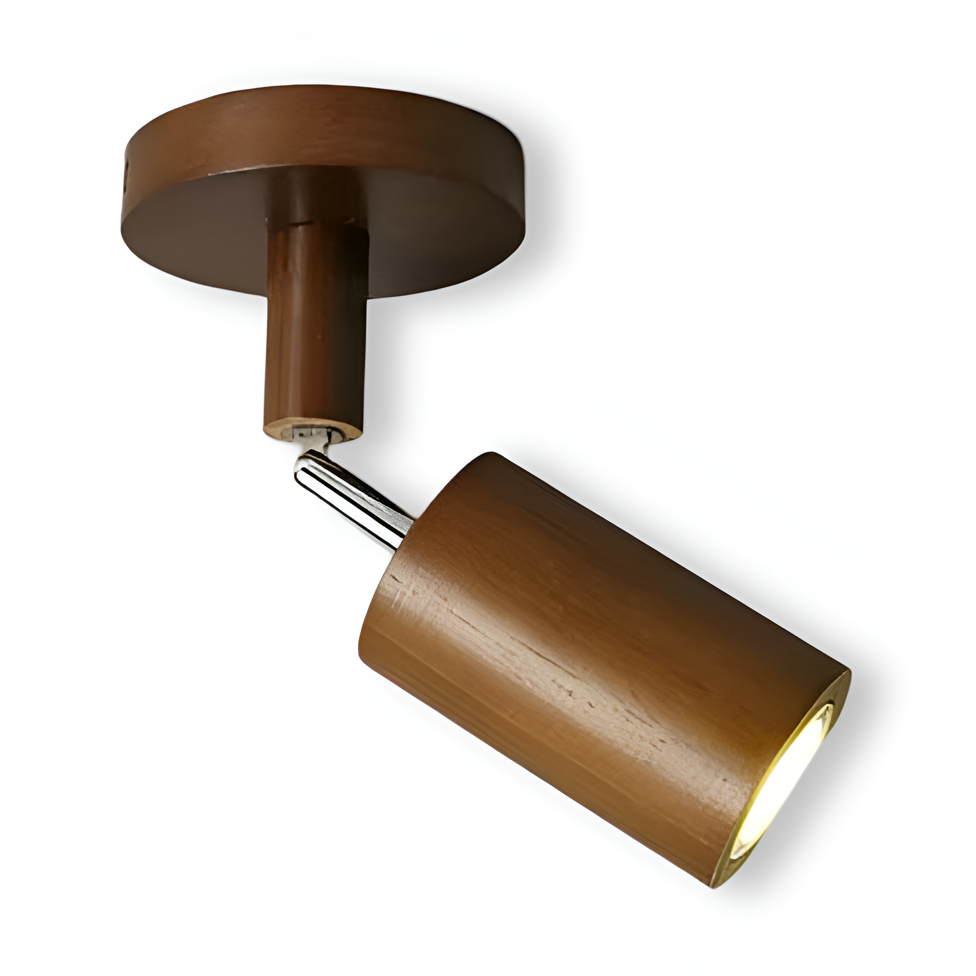 Woodsy Taklampa - Cylindrisk Träspotlight - Justerbar LED Belysning