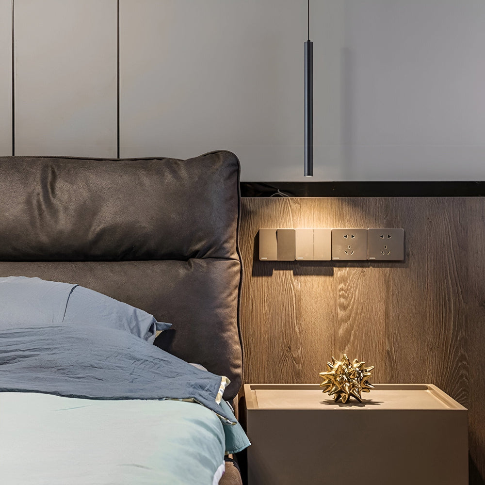 Samtida Nordic Dubbelhuvud LED Pendellampa - 2m Hängande Cylinder Hänglampa för Matsalsdekoration