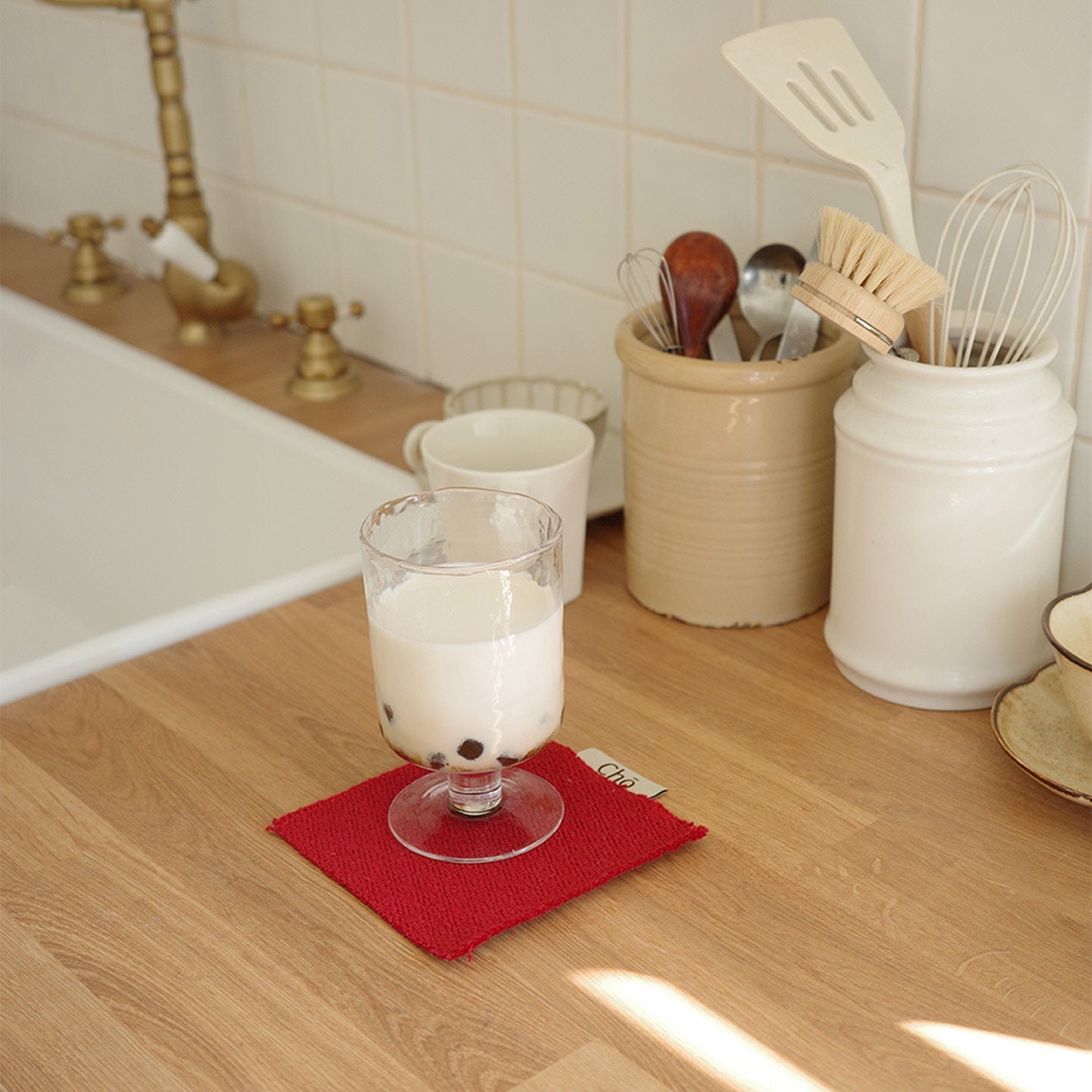 Bomull Underlägg Handvävd Vintage Stil