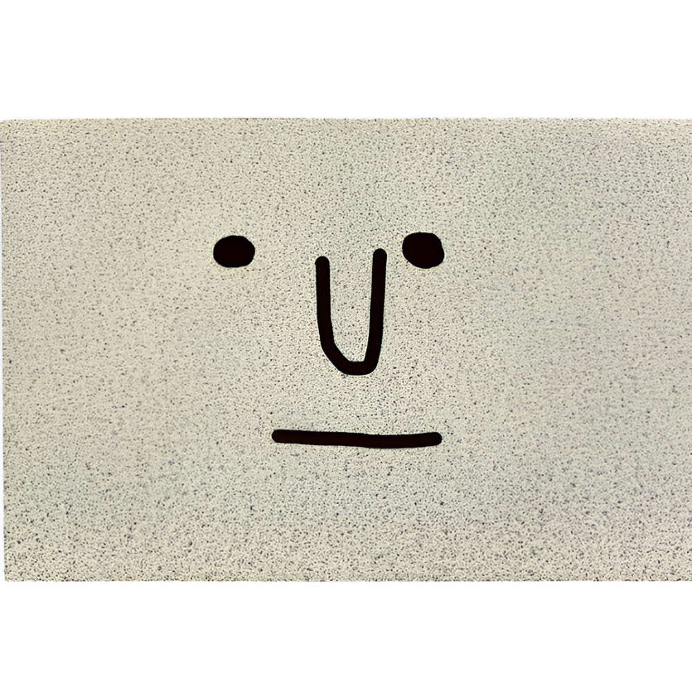 Halkfri PVC Dörrmatta med Smiley-ansikte Entrématta