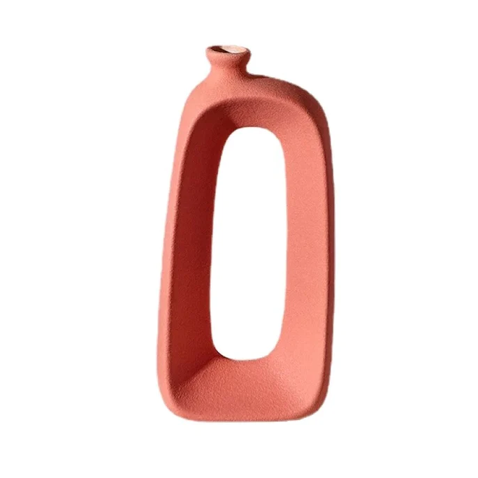Keramisk ihålig vas abstrakt design