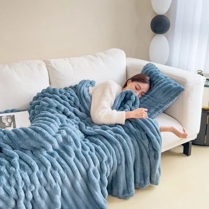 Fleecefilt I Mjuk Fleece För Soffa Och Säng