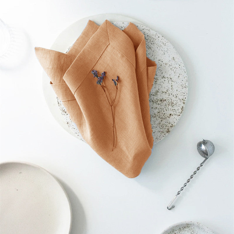 Bordstablett och servettset i ramiefiber