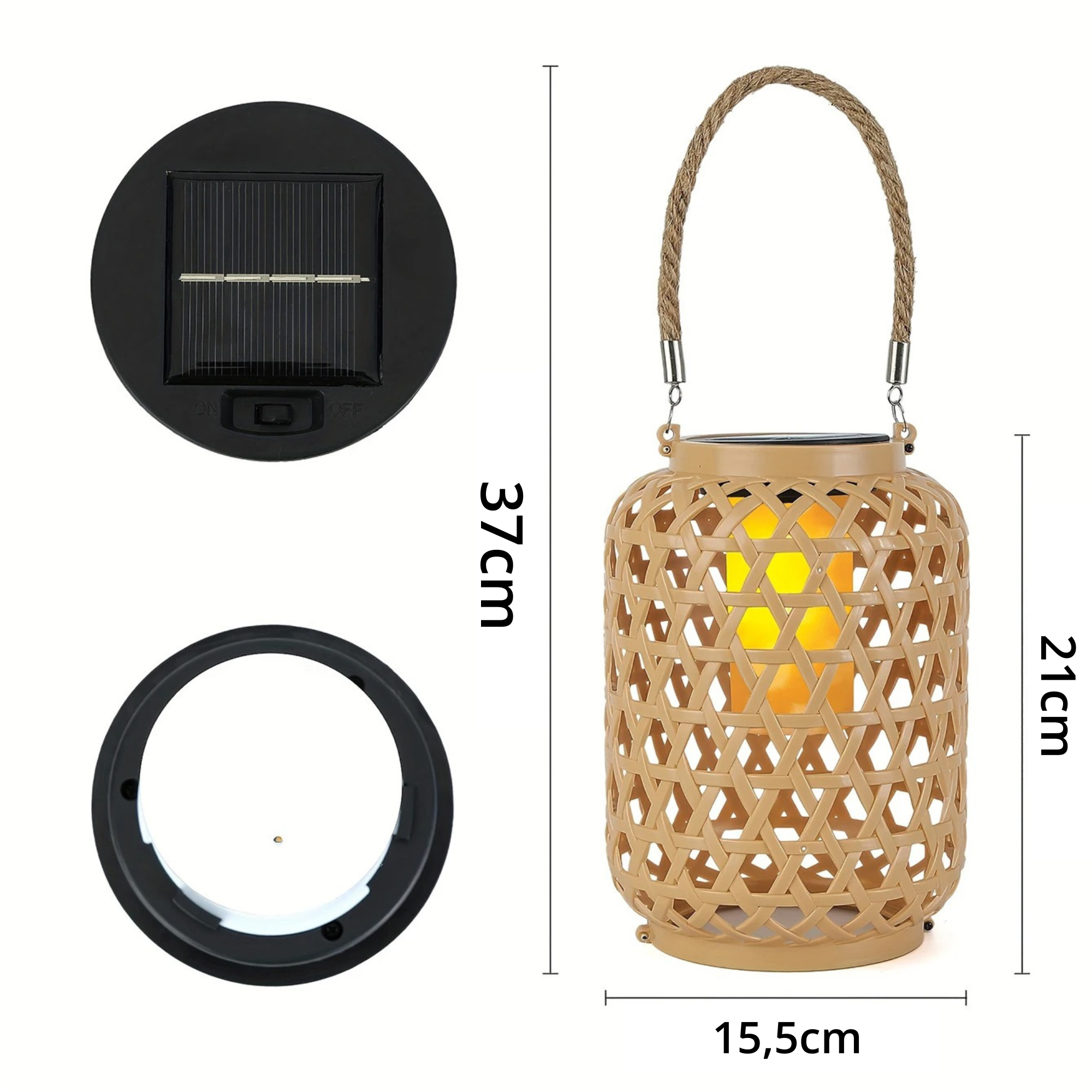 Solutomhuslampa i bambu