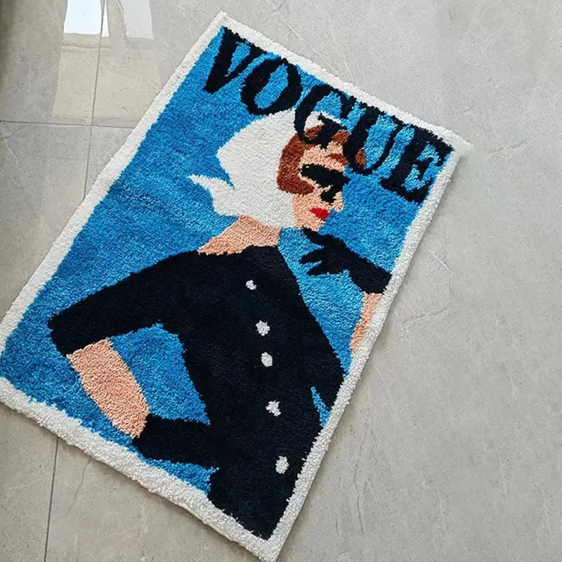 Polyestermatta i vintage design som kompletterar vardagsrummets inredning
