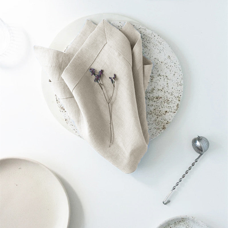 Bordstablett och servettset i ramiefiber