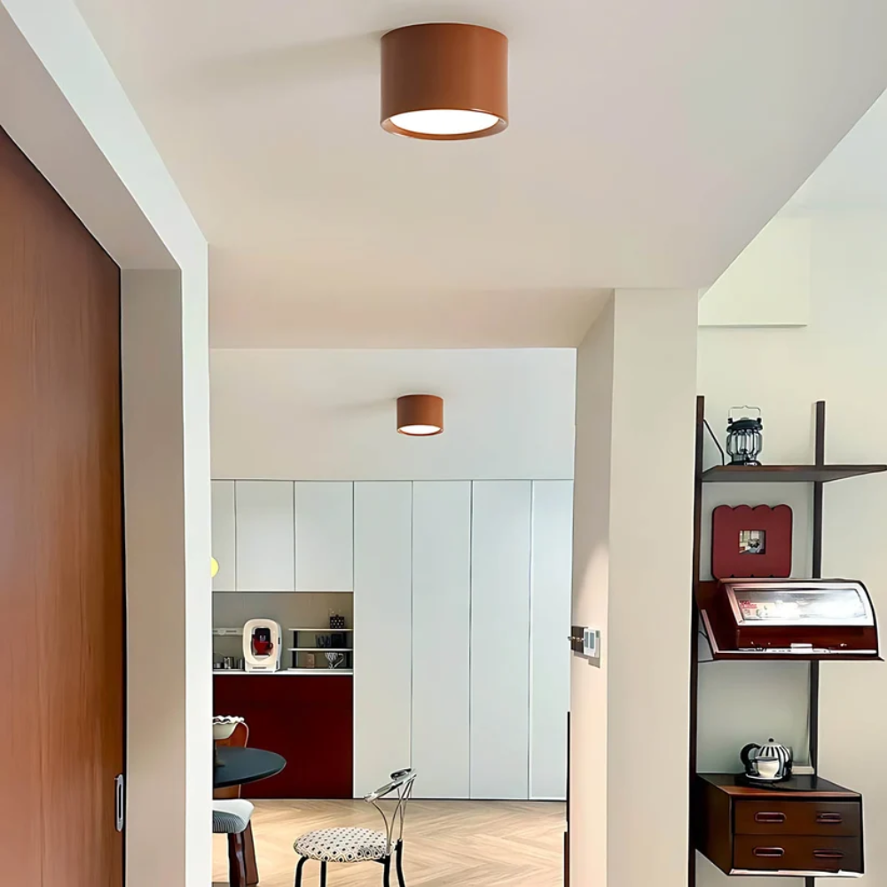 Modern cylindrisk spotlight för takbelysning inomhus