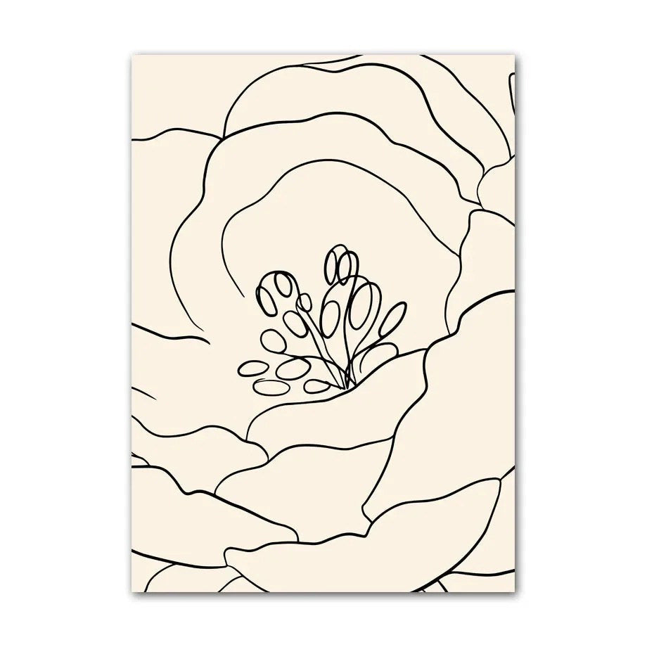 Lerretsväggkonst Minimalistisk Ljusbrun