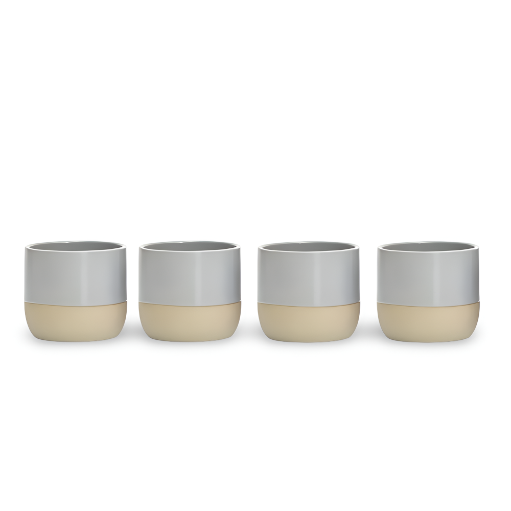 Keramik Kaffekoppar Set (230 ml) – 4-delat Muggar för Kaffe och Te