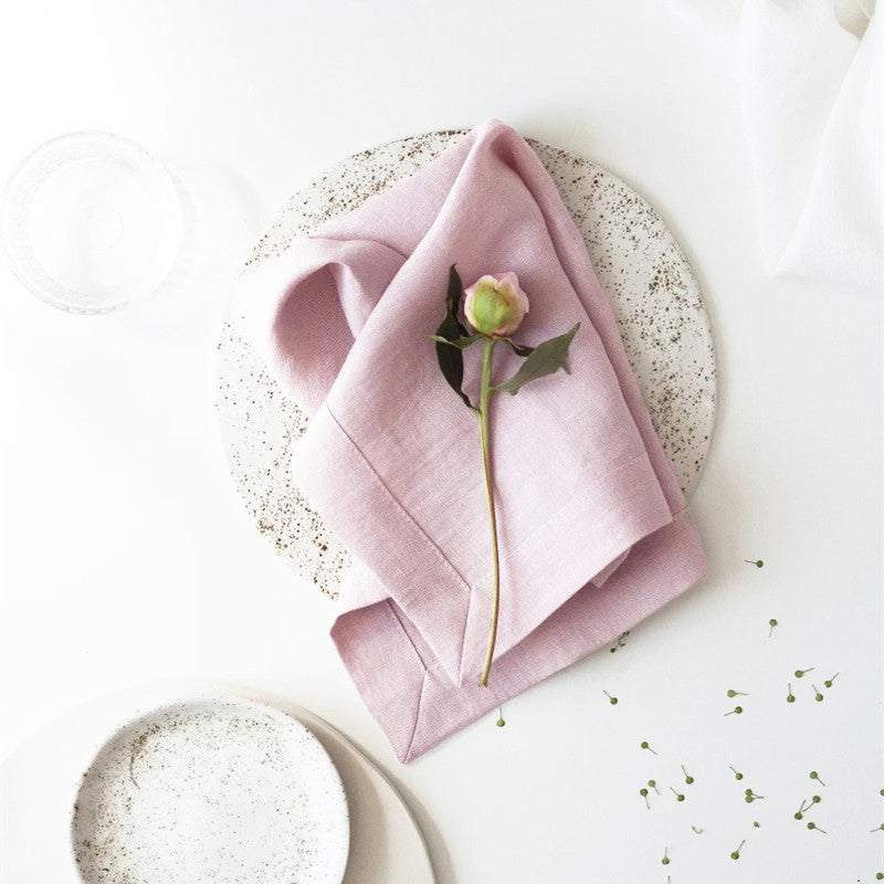 Bordstablett och servettset i ramiefiber