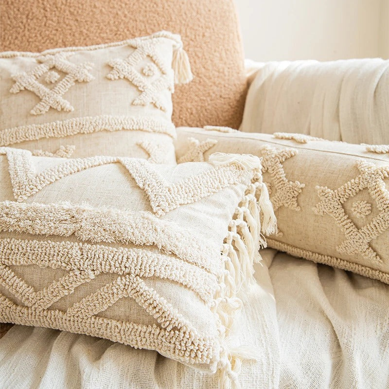 Tovad Kuddfodral Beige Boho