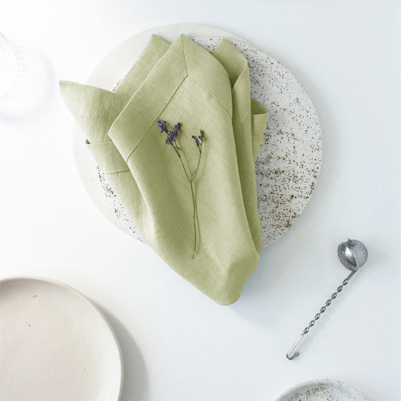 Bordstablett och servettset i ramiefiber
