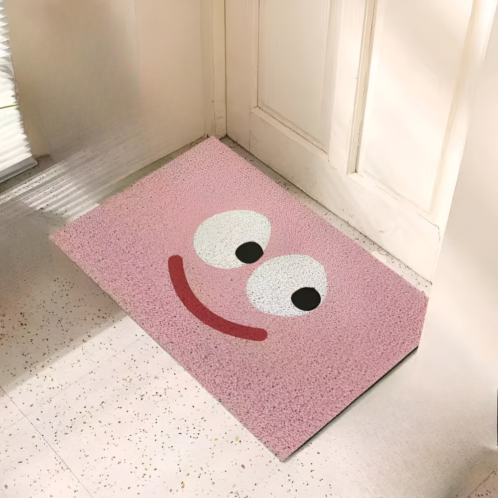 Halkfri PVC Dörrmatta med Smiley-ansikte Entrématta