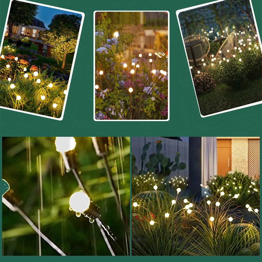 Solcellslampor för trädgård, 2-pack, 70 cm, 6 LED