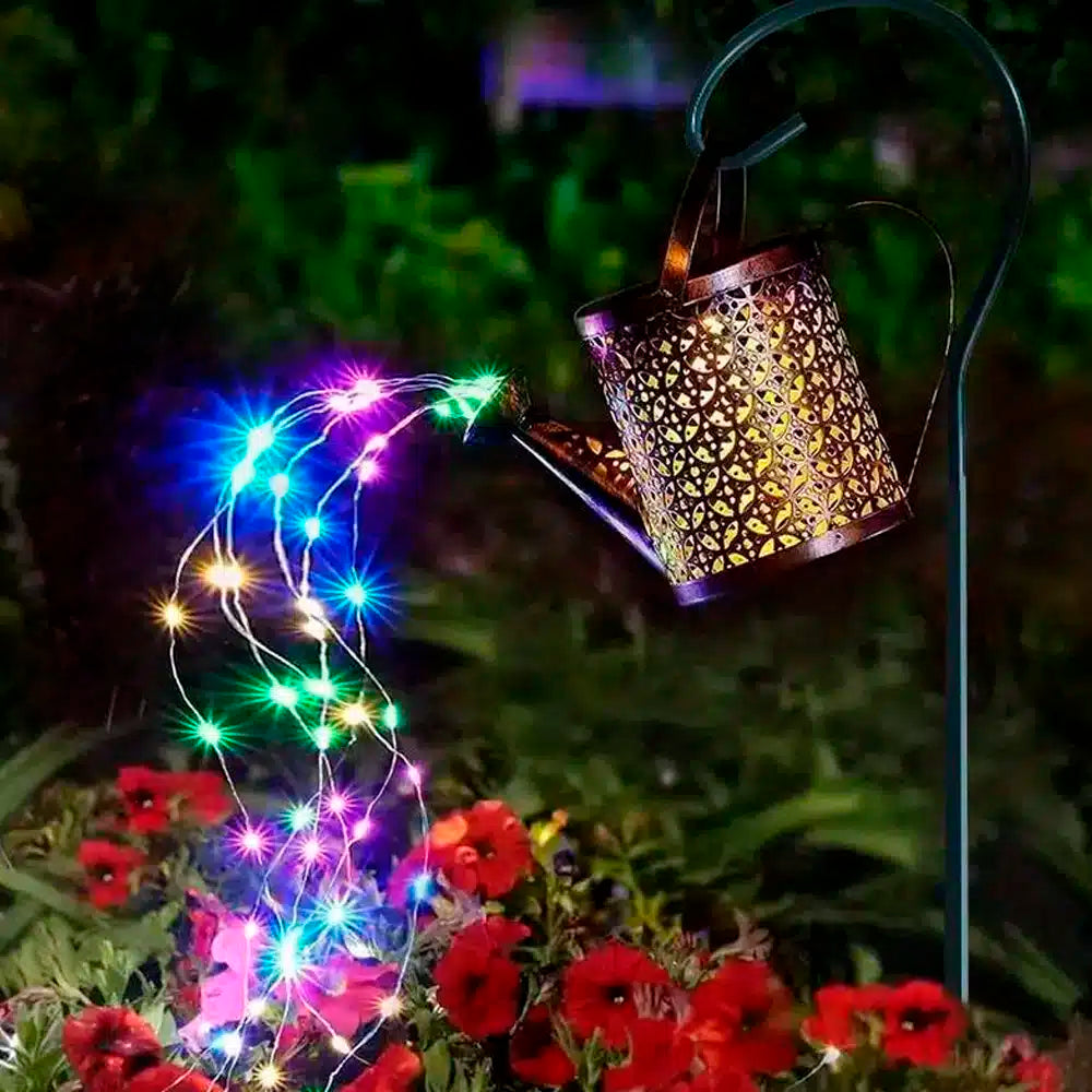 Solcellsdriven LED-trädgårdskanna lampa