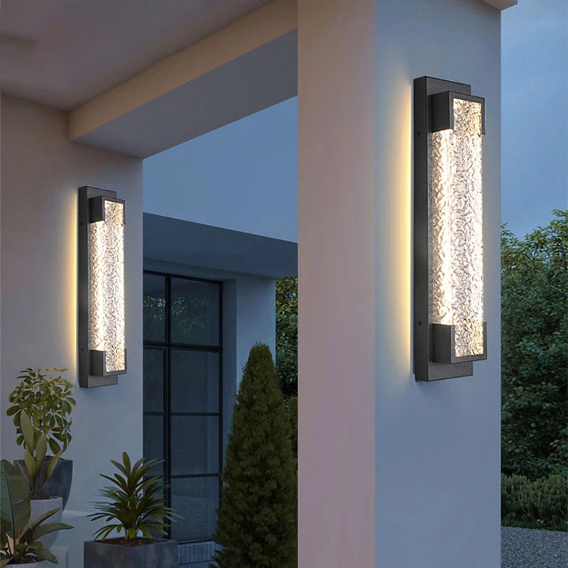 LED-kaskad stålvägglampa