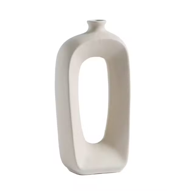 Keramisk ihålig vas abstrakt design