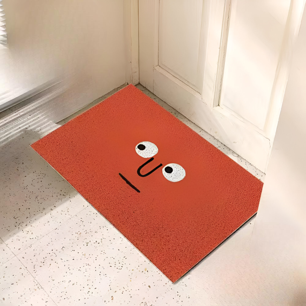 Halkfri PVC Dörrmatta med Smiley-ansikte Entrématta