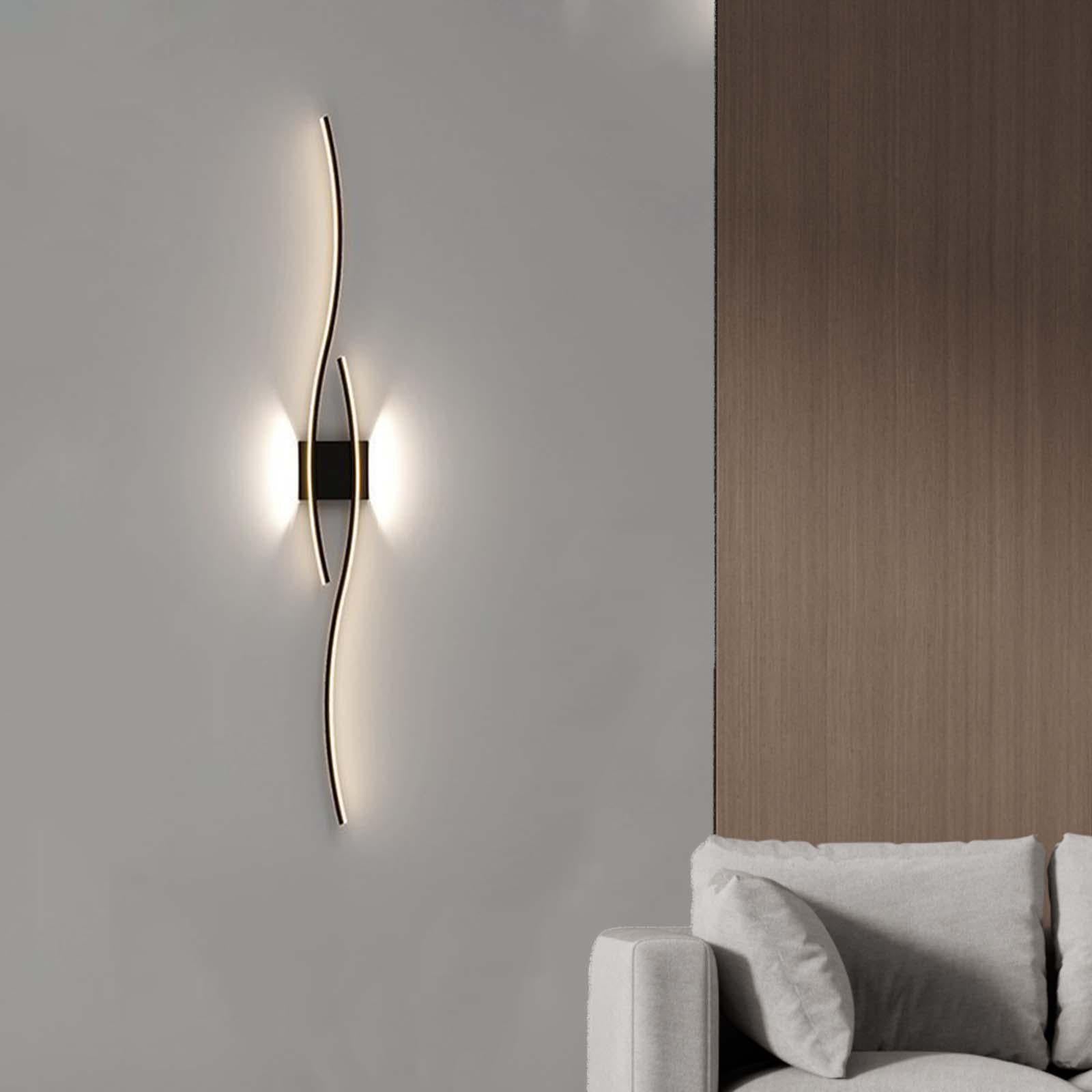 Svart LED-sconce för sminkplats i sovrum eller badrum