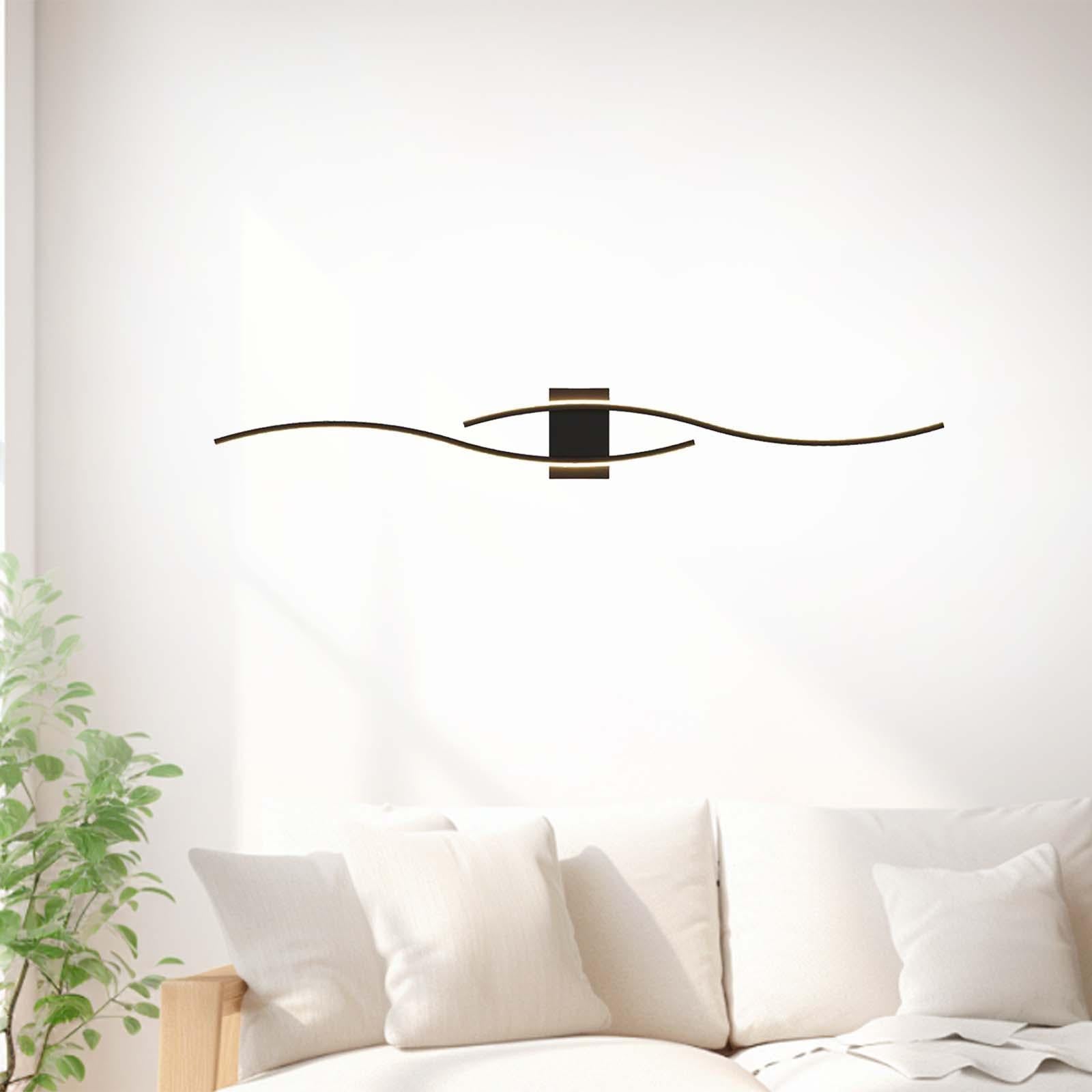 Stilren LED-vägglampa för spegel i svart utförande